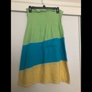 Color block tube top coverup dress size L